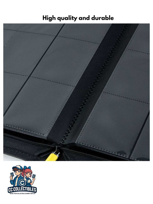Black Trading Card Binder with zip (160/480 slots)