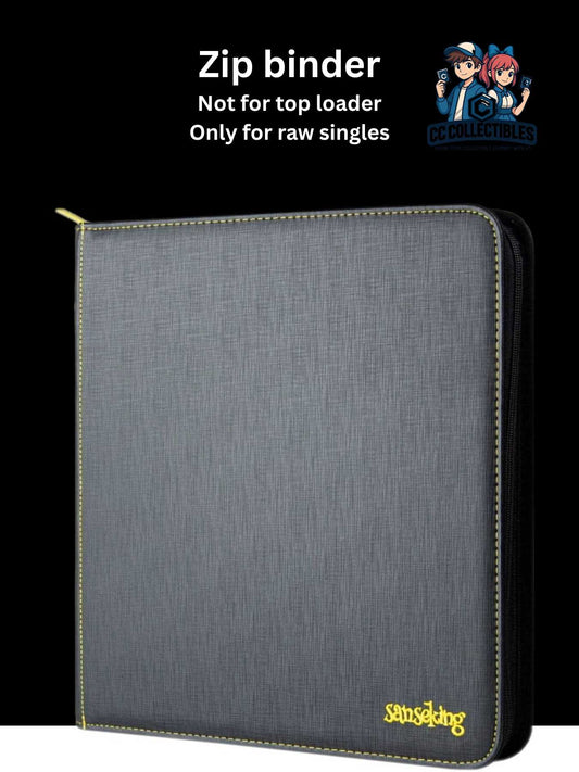 Black Trading Card Binder with zip (160/480 slots)