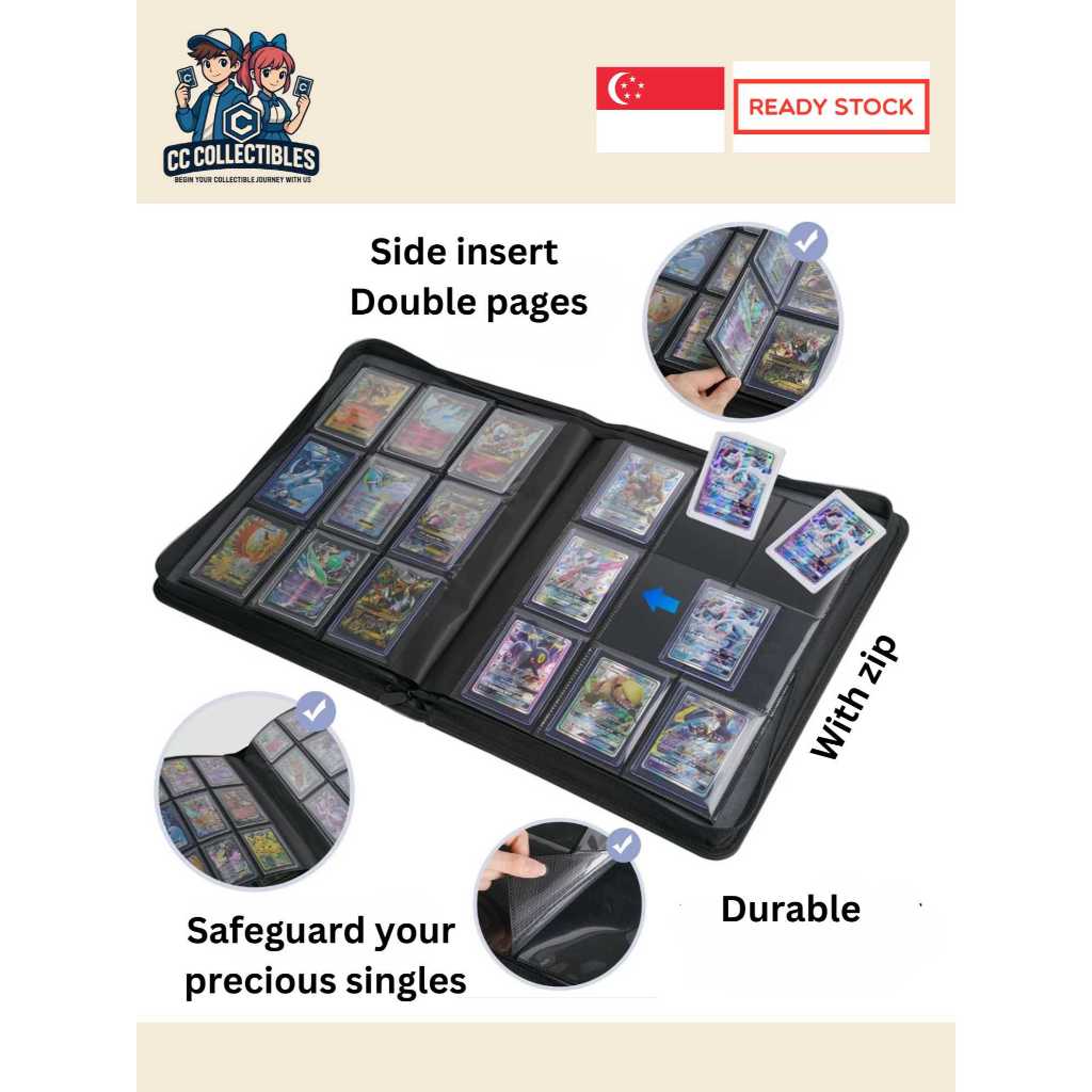 Premium Top Loader Binder – 9-Slot or 12-Slot Pages | Trading Card Storage Album for Pokémon, Sports, TCG & Collectibles
