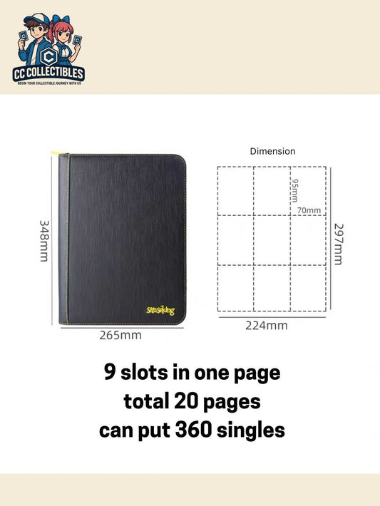 Colorful Trading Card Binder with zip (360 slots)