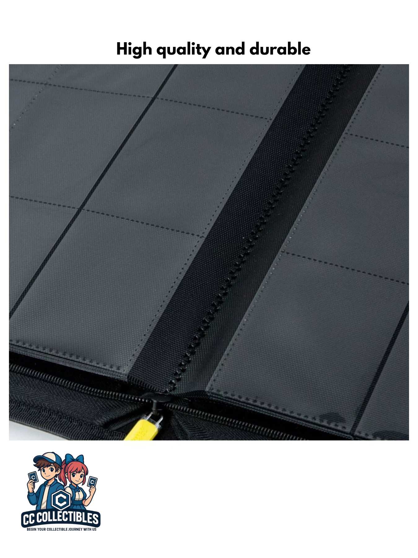Black Trading Card Binder with zip (160/480 slots)